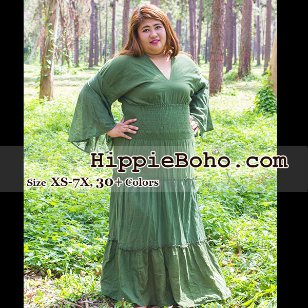 olive green long sleeve maxi dress