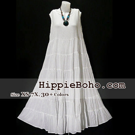 white gypsy style dress