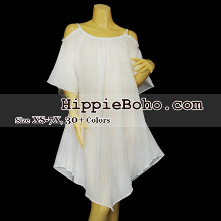 white gauze dress plus size