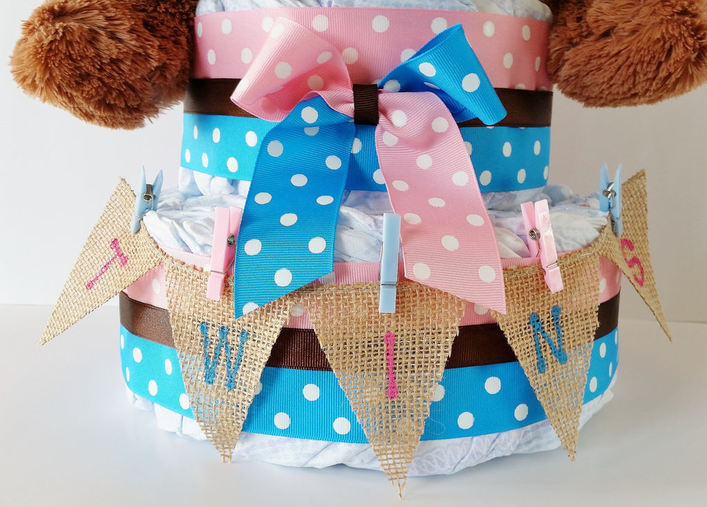 peek a boo bear diaper cakes