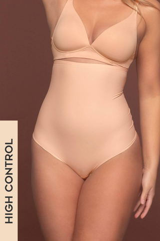 Invisible High Waist Thong Beige – LoversLand