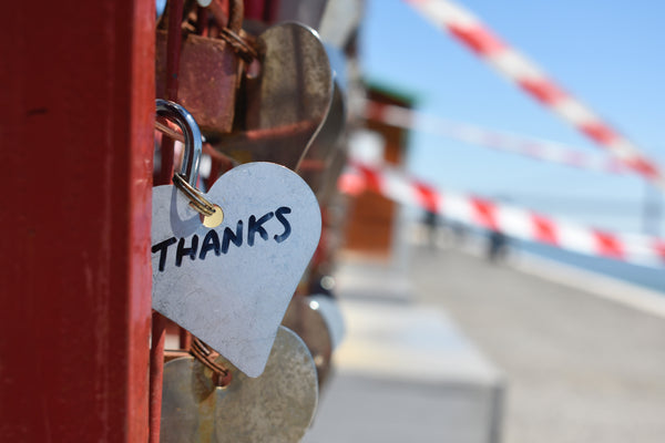 Heart Lock with Thanks Message