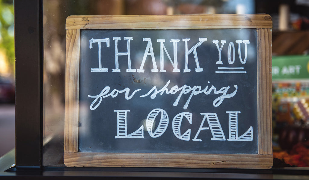 Thank You for Shopping Local Board