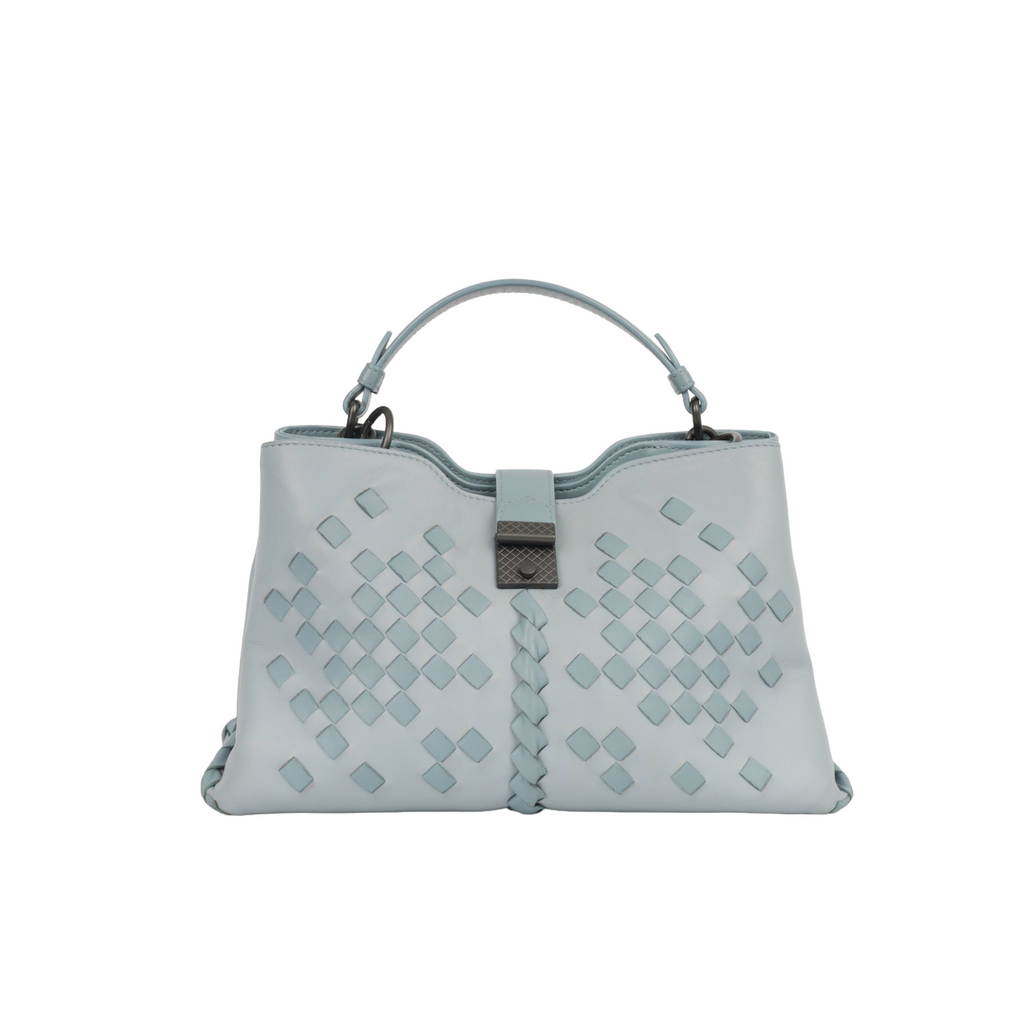 BOTTEGA VENETA: The Shell bag in cut out leather - White  Bottega Veneta  handbag 651819 VMAUH online at