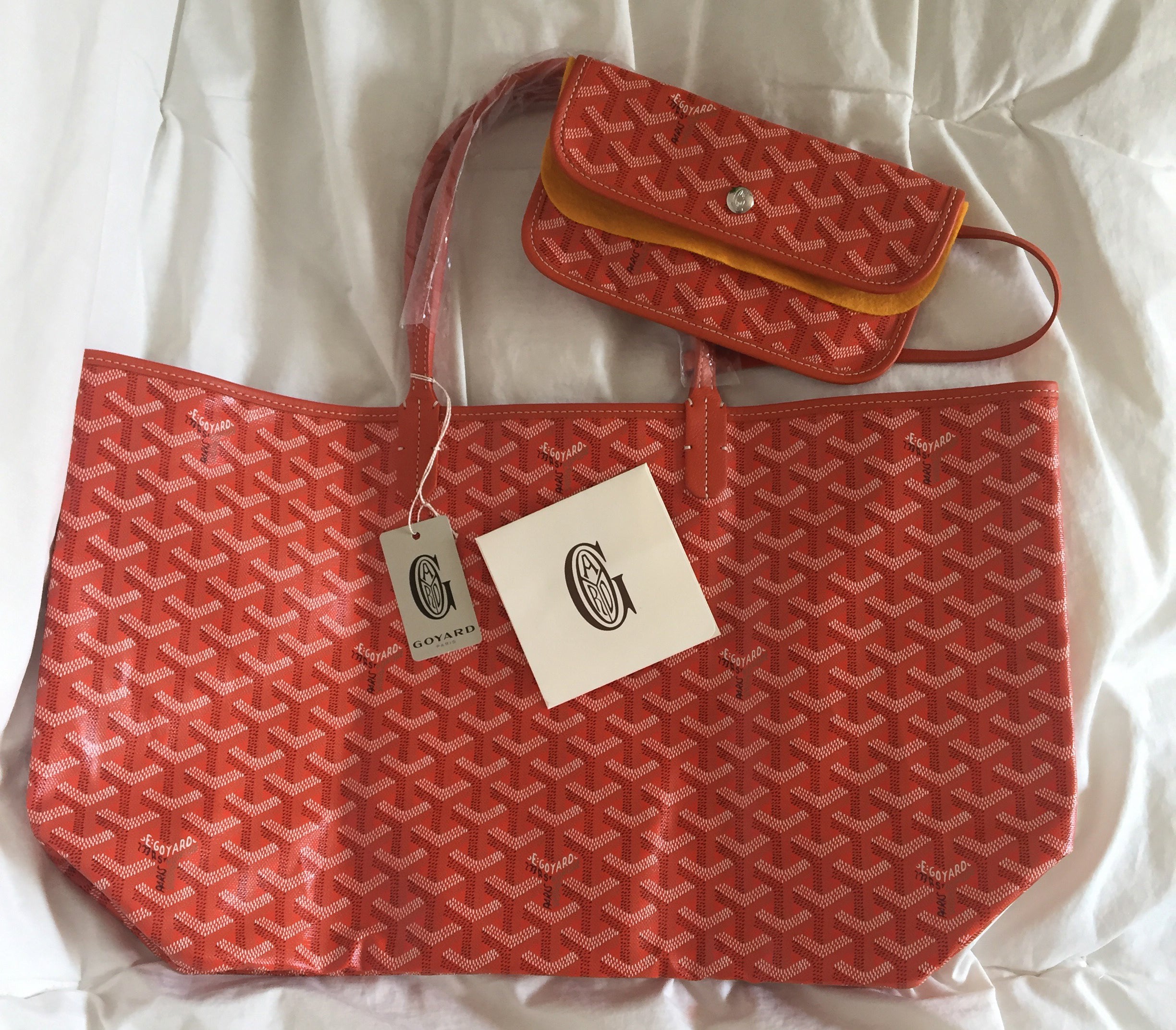 goyard orange tote