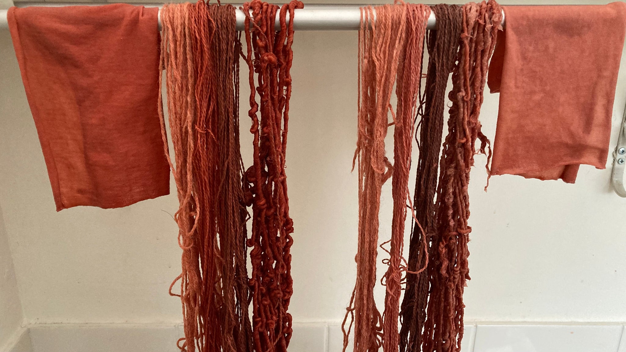 Hanging Fibres to dry