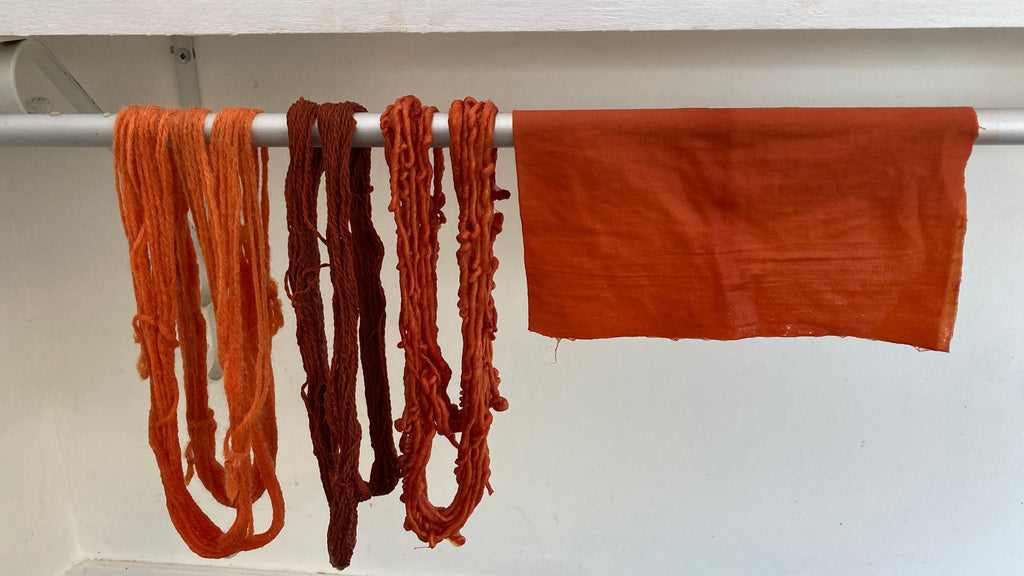 Hanging fibres to dry