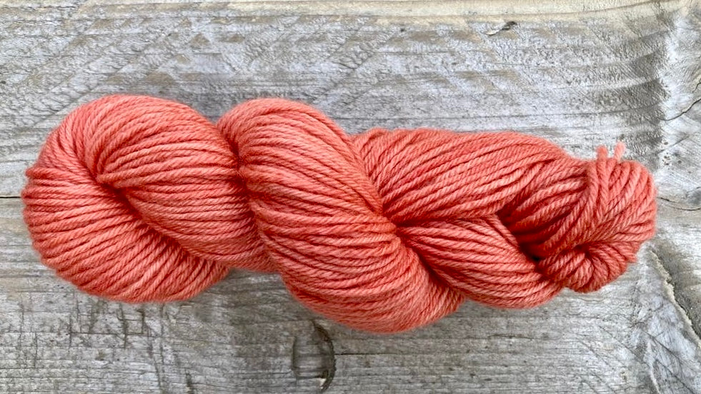 Blue Faced Leicester dyed with Madder Root