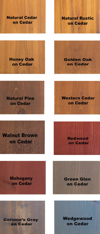 cedar deck stain colors