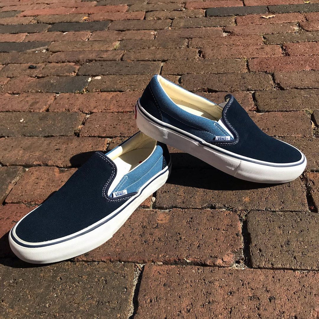 vans slip on pro two tone navy