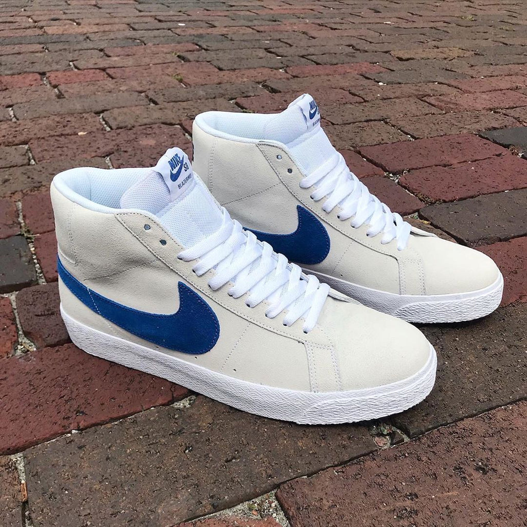 nike sb zoom blazer mid white cerulean