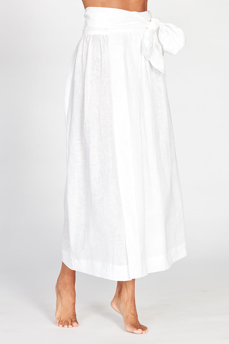 white maxi skirt slip