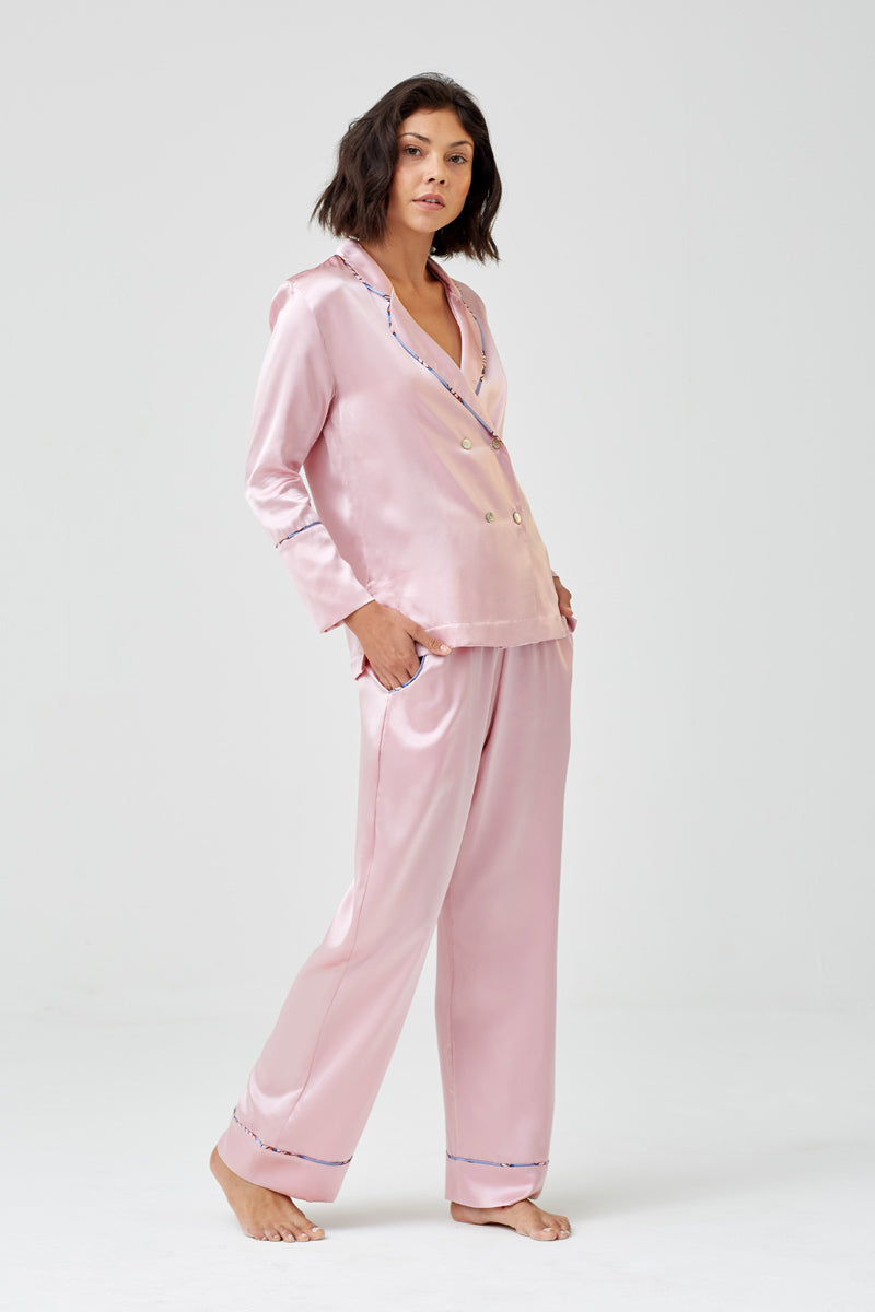 pink silk nightwear