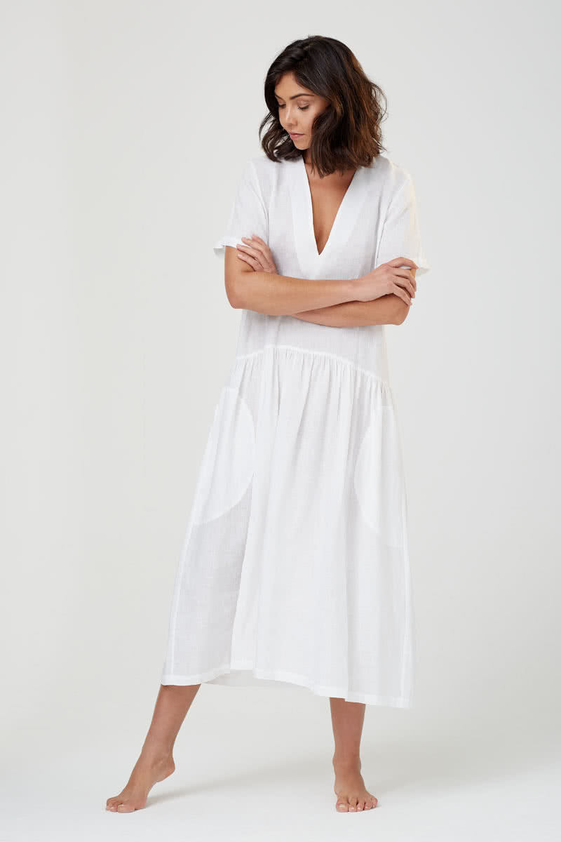 cheap white linen dresses