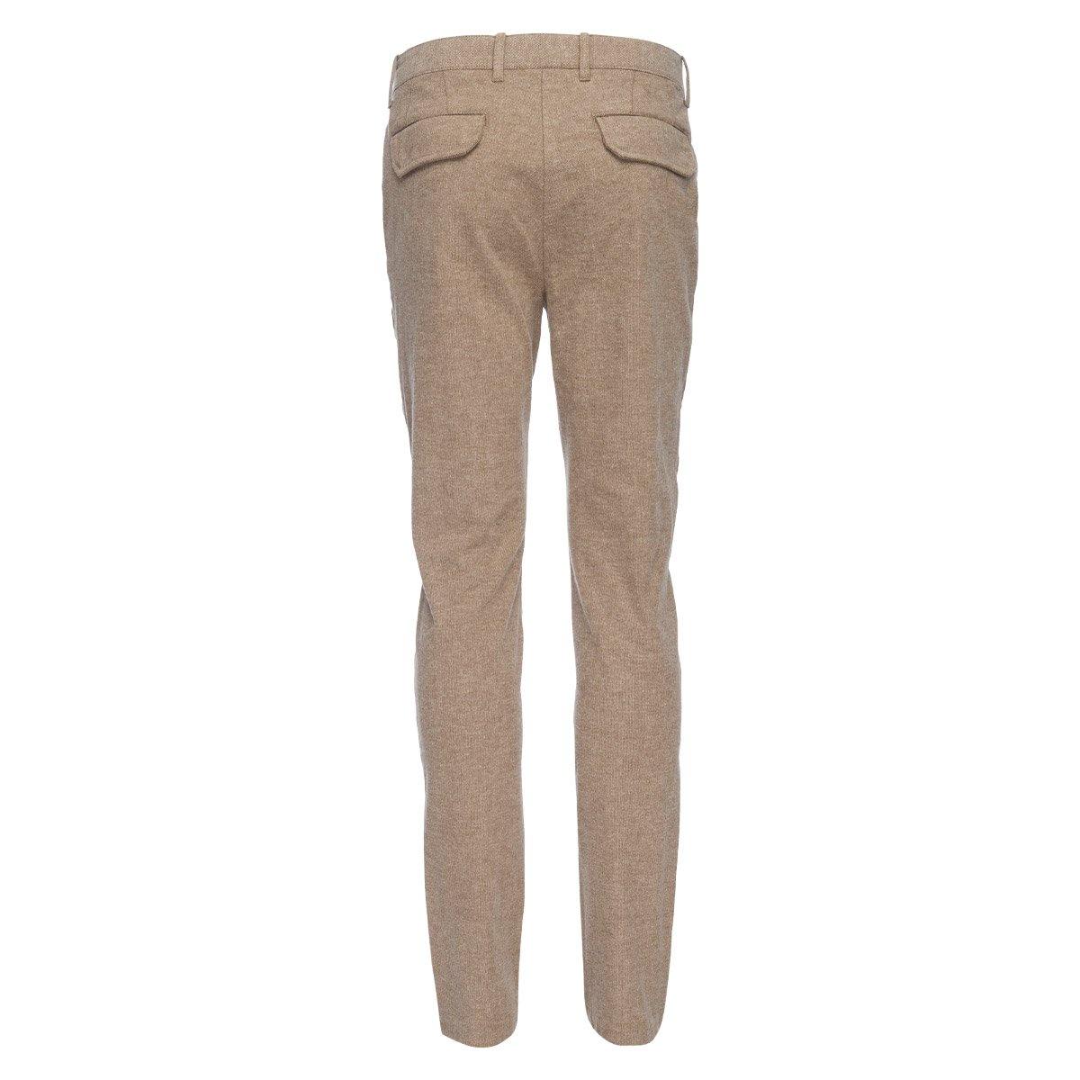 Henry Travel Pant Brushed Herringbone in Camel