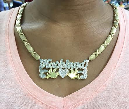 Double Plated Name Necklace Myfancyboutique