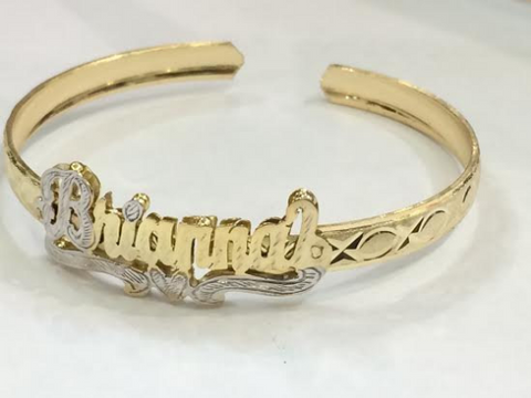 gold name bracelet