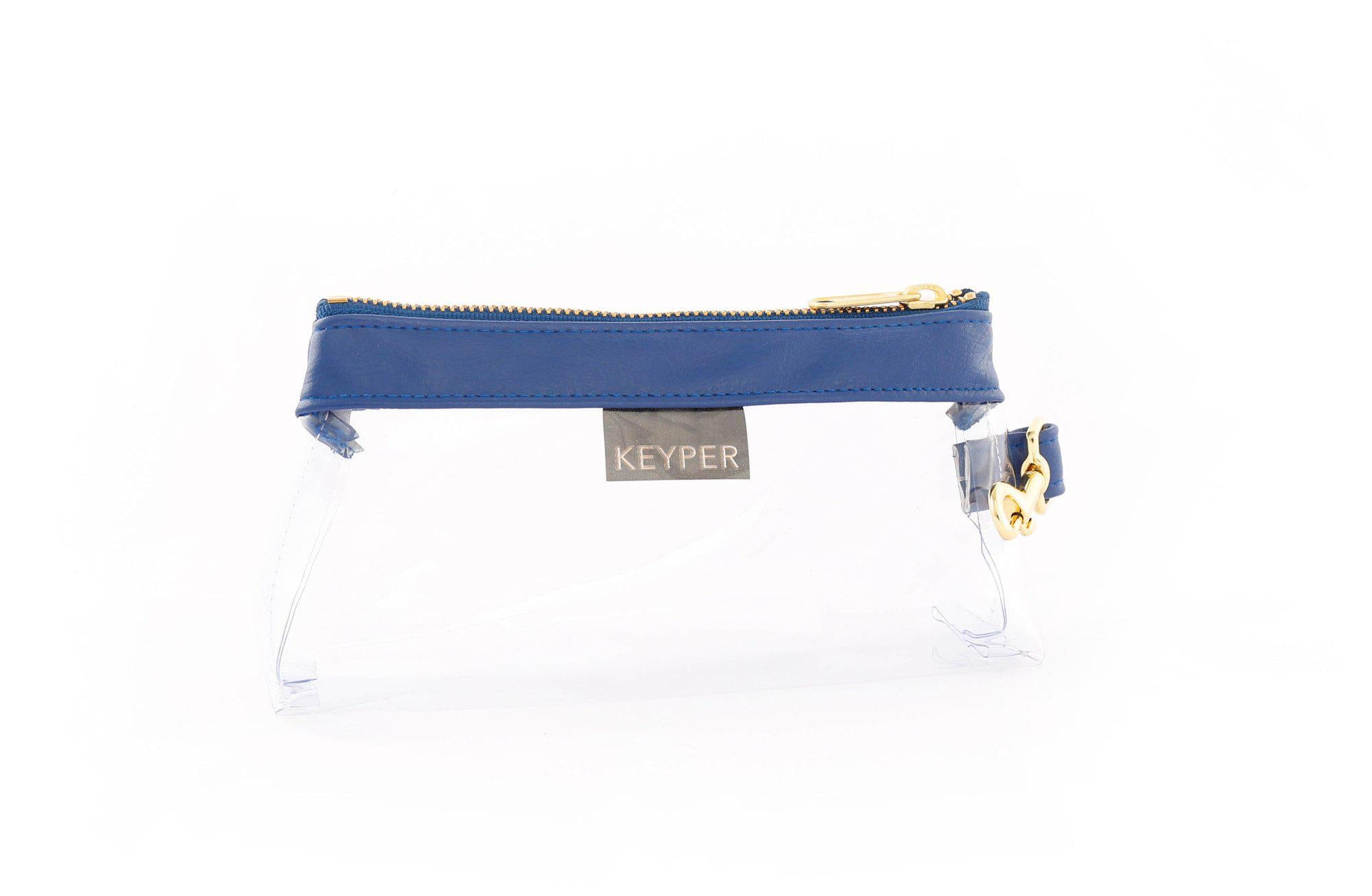 blue clear purse