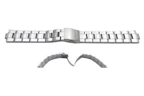 Seiko Silver Tone Stainless Steel Fold-Over Push Button Clasp Watch Strap |  Total Watch Repair - 4AA91JX