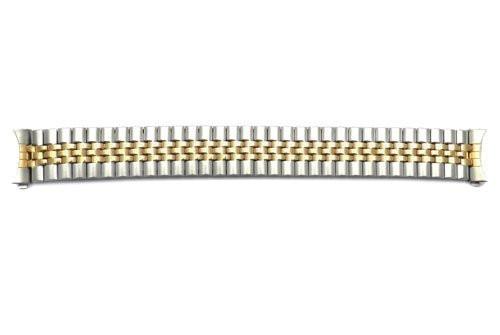 Pulsar Dual Tone Stainless Steel Elastic 18mm Watch Bracelet | Total ...
