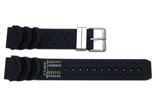 Genuine Citizen Black Rubber Eco-Drive 20mm Watch Strap | Total Watch ...