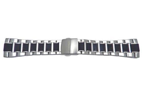 Seiko Velatura Yachting Stainless Steel And Black Resin 26mm Watch Bracelet  | Total Watch Repair - 35R6ZB