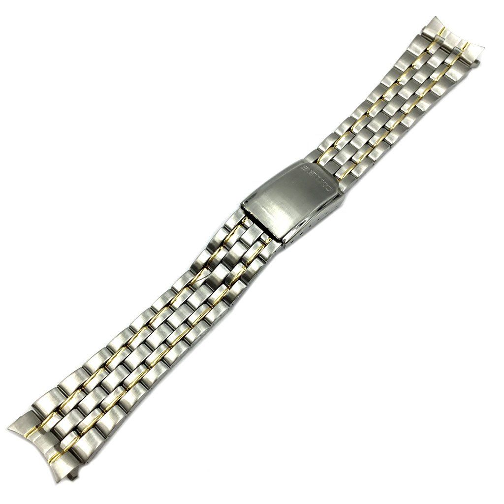Seiko Dual Tone Alarm Chronograph 19mm Watch Bracelet | Total Watch Repair  - 44B4XB