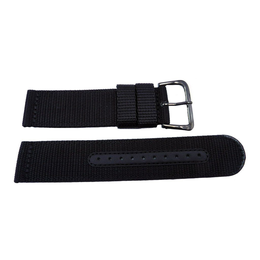 Seiko Black Nylon 22mm Watch Strap | Total Watch Repair - 4A213MY