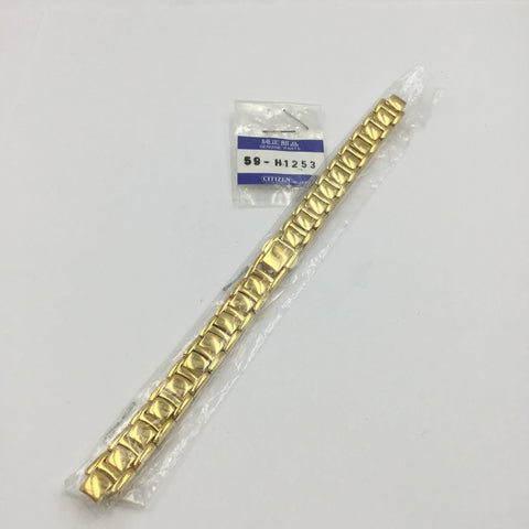 Citizen Steel Metal Adjustable Mesh Bracelet Watch Band Strap Double Lock  Clasp Gold #5027