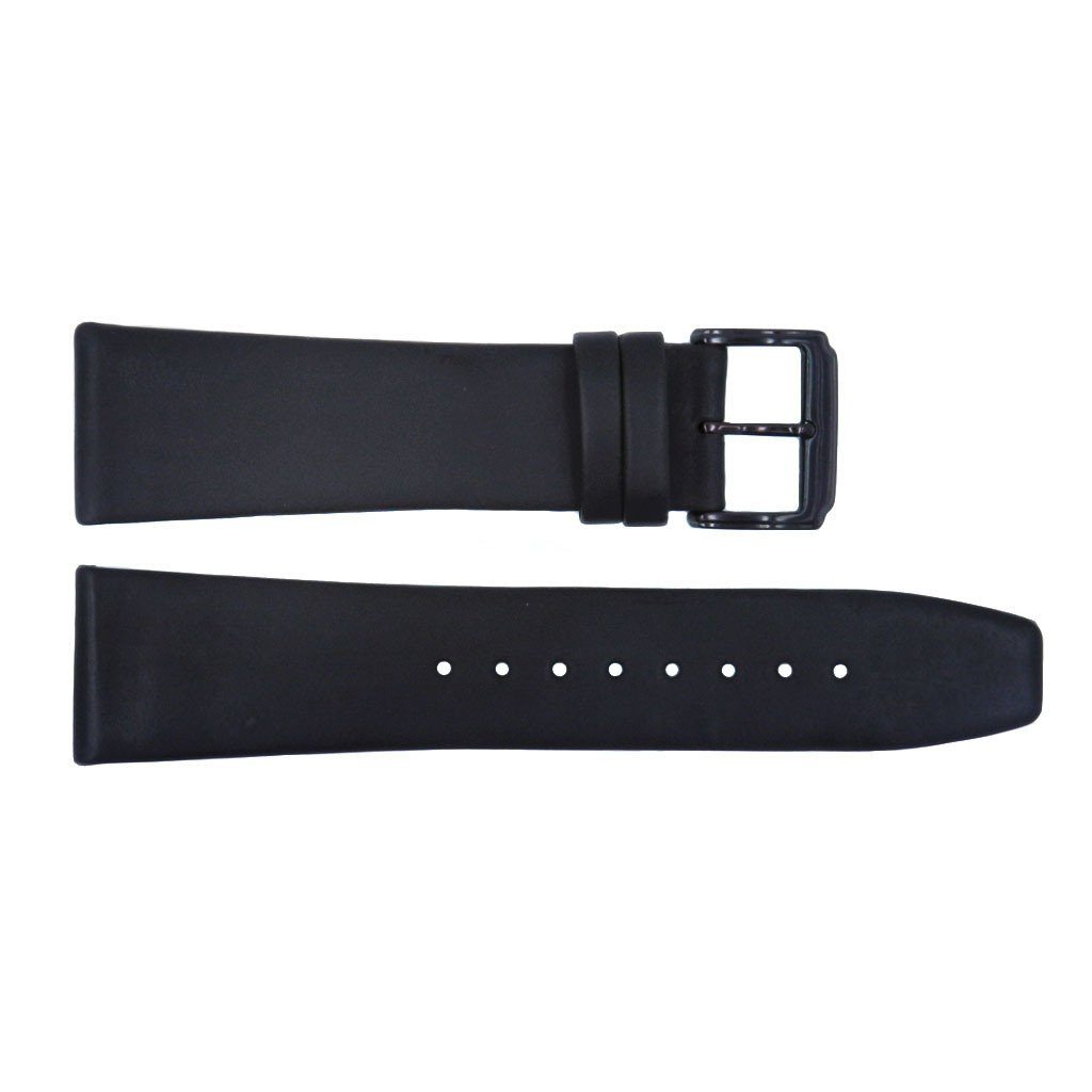 Genuine Kenneth Cole Black Matte Leather 24mm Watch Strap | Total Watch ...