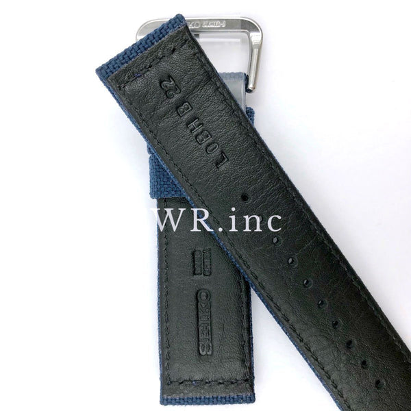 Genuine Seiko 22mm Blue Nylon Strap Fits Watch SNE329 Watch Band L0BH0 ...
