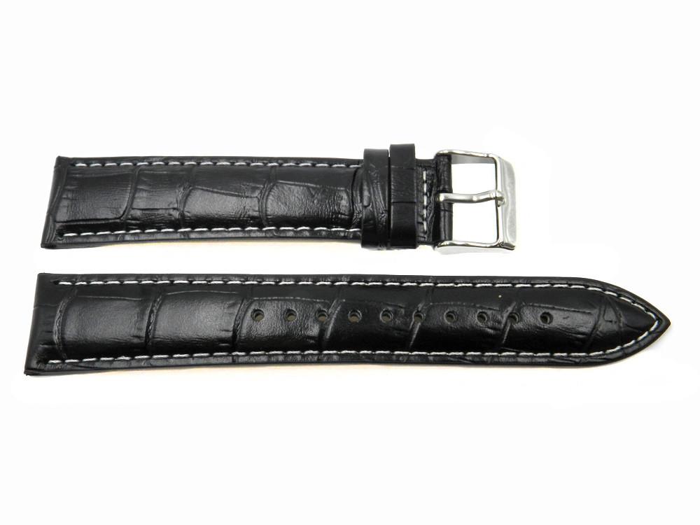 Seiko Black Leather Crocodile Grain Watch Strap - 4LH5YB – Total Watch  Repair