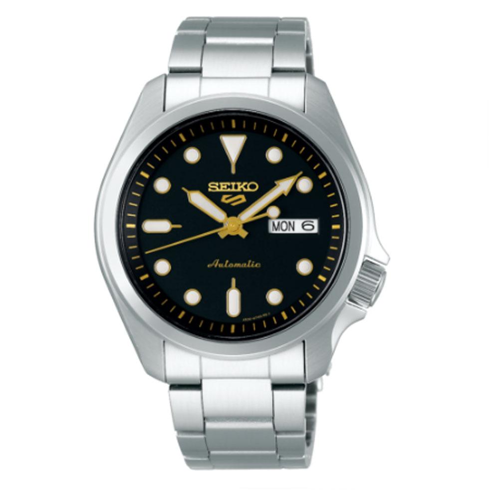 Seiko 5 Men's Automatic Black Dial Silver Tone Watch SRPE57 – Total Watch  Repair