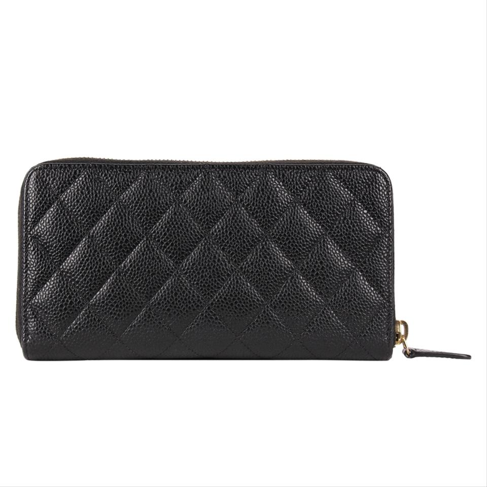 Black Leather Quilted Zippy Wallet (Authentic Pre-Owned) – The Lady Bag