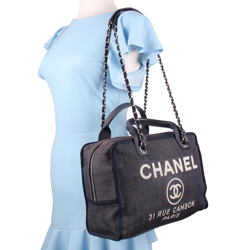 used chanel deauville tote