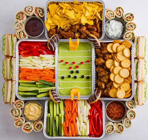 snackadium, snack stadium, super bowl snacks, super bowl stadium, super bowl spread