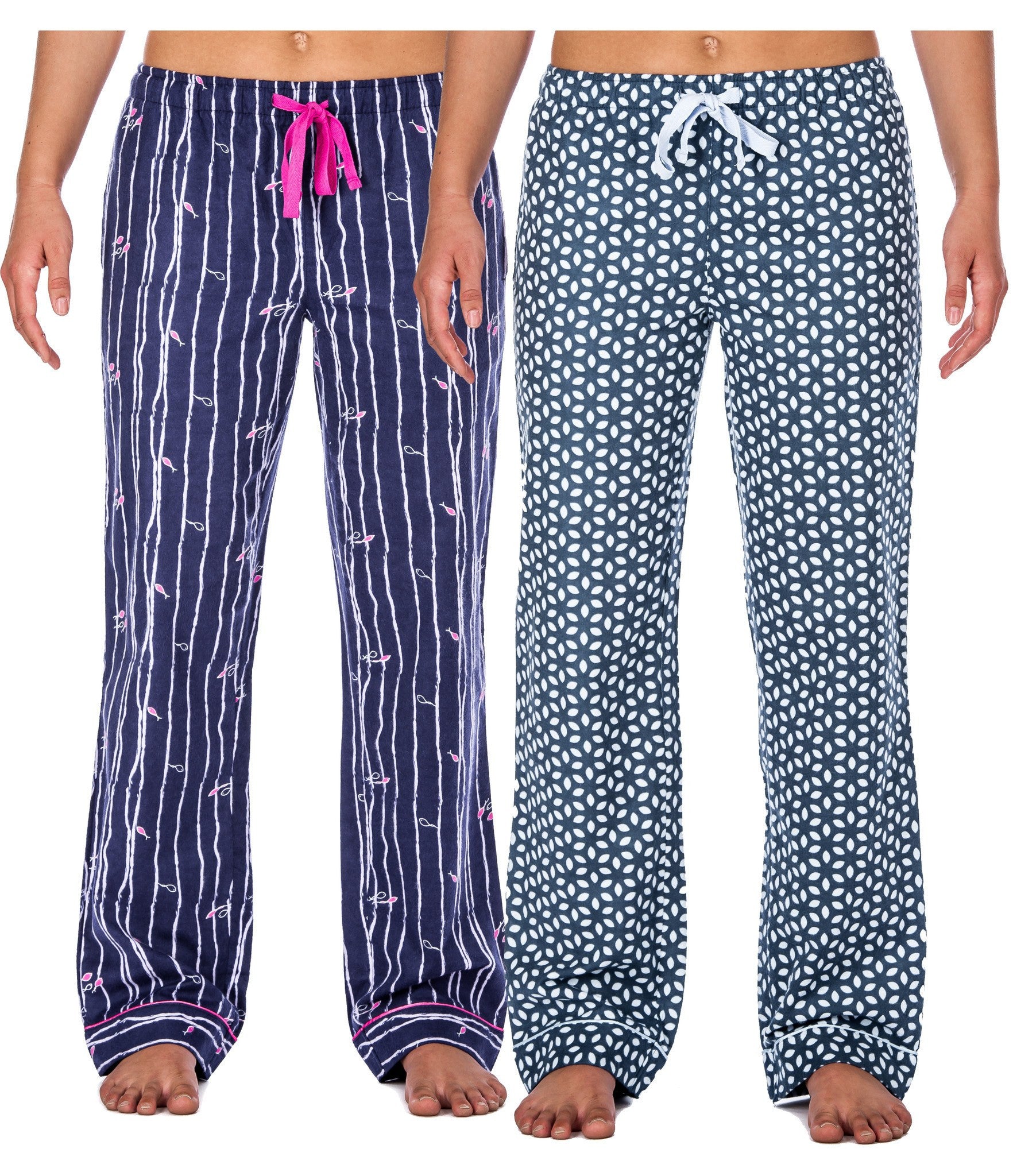 Women's Cotton Flannel Lounge Pants (2 Pack) - Relaxed Fit – Noble Mount