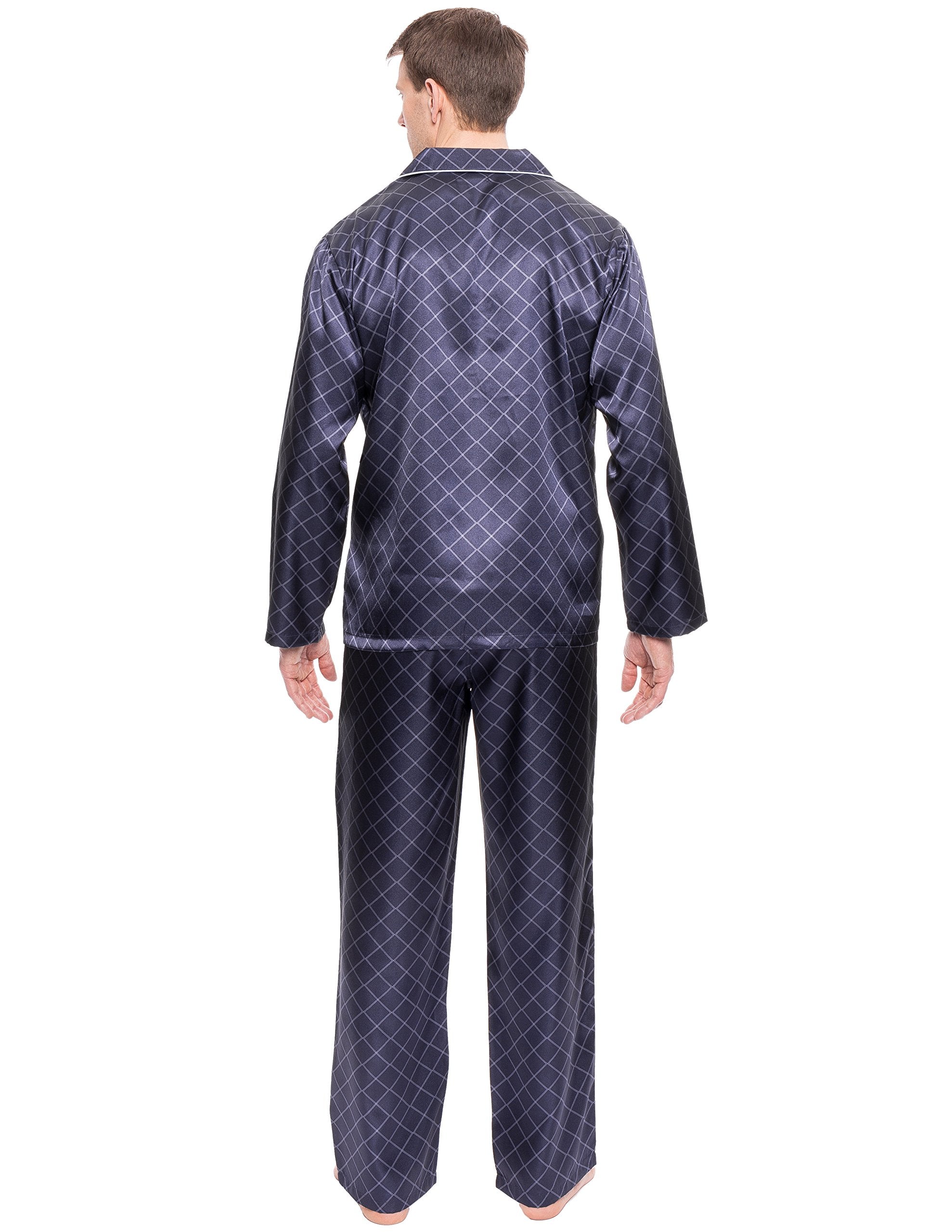 Noble Mount Mens Premium Satin Pajama Sleepwear Set 0125