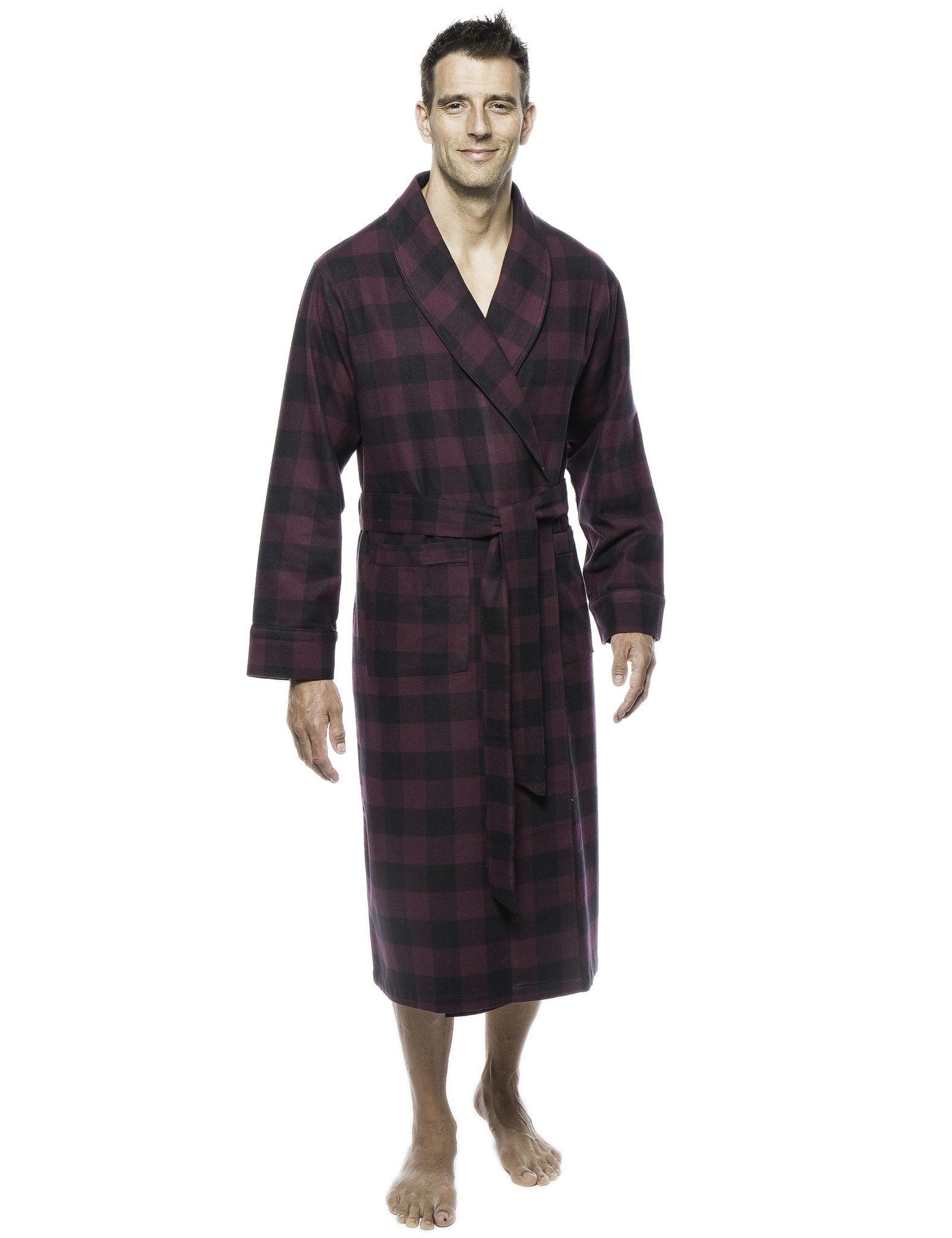 Mens Robe - Premium 100% Cotton Flannel Robe – Noble Mount