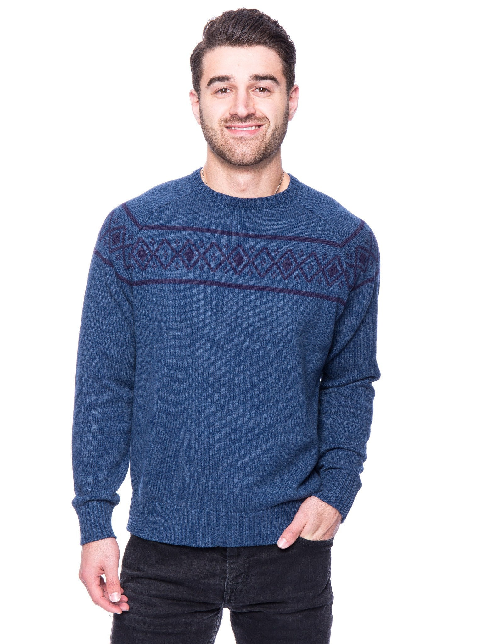 Box-Packaged Tocco Reale Men's 100% Cotton Crew Neck Sweater with Fair ...