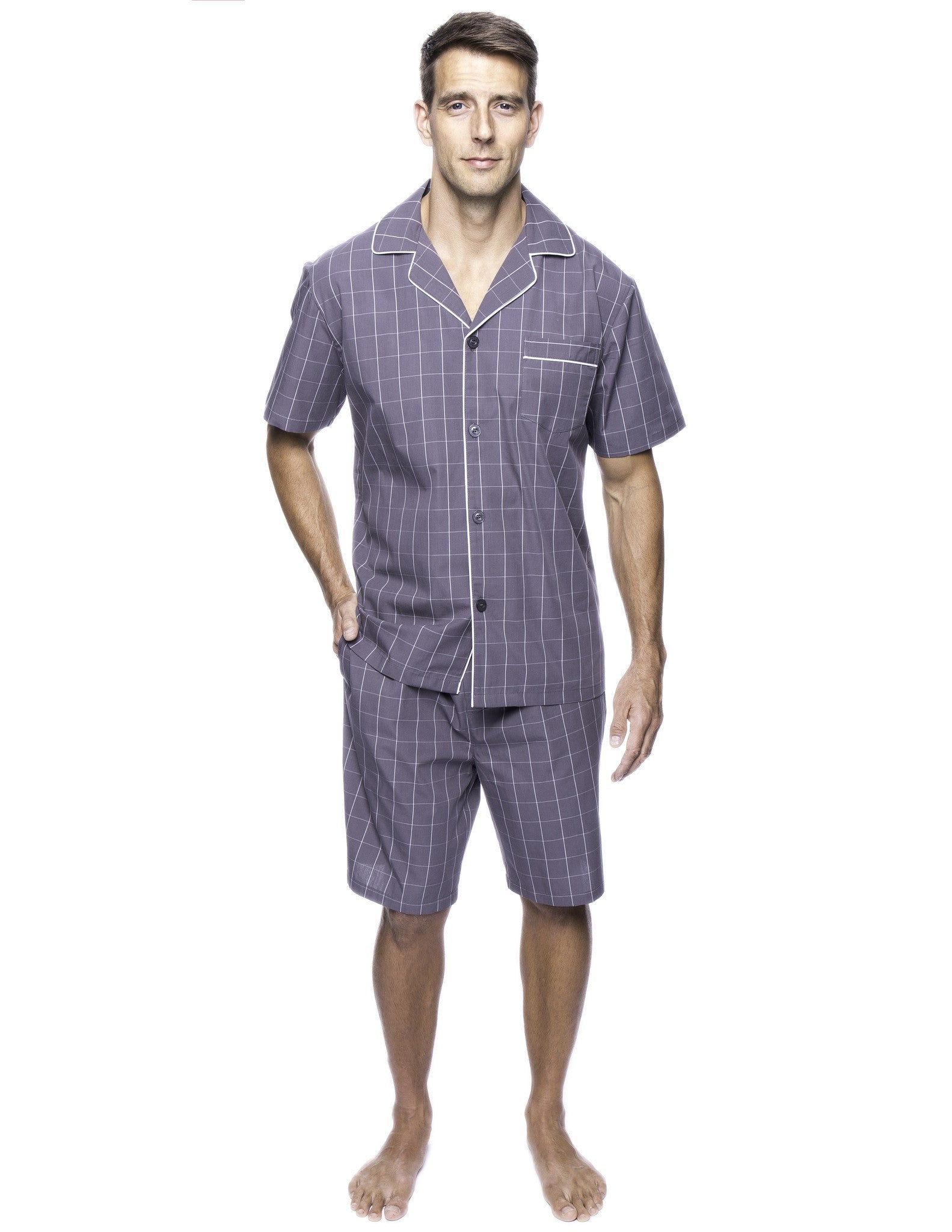 Twin Boat Men's 100% Woven Cotton Short Pajama Sleepwear Set – Noble Mount