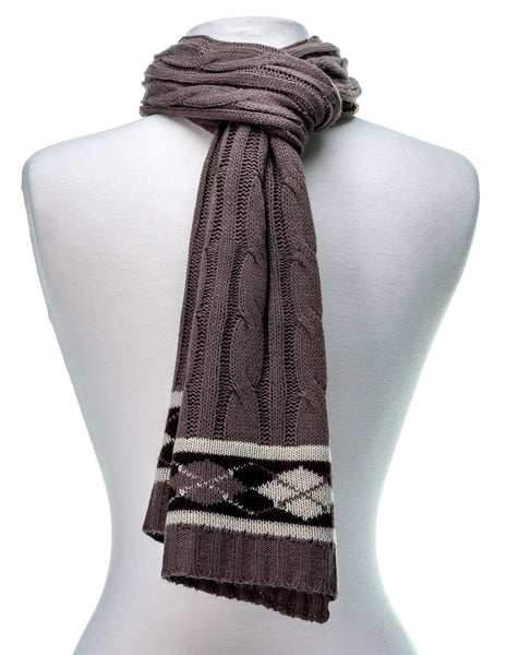Men's Premium Cable Knit Winter Scarf – Noble Mount