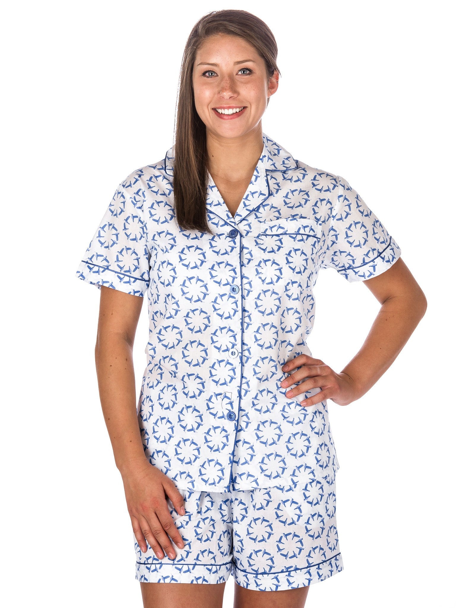 Women's Premium 100% Cotton Poplin Short Pajama Set – Noble Mount