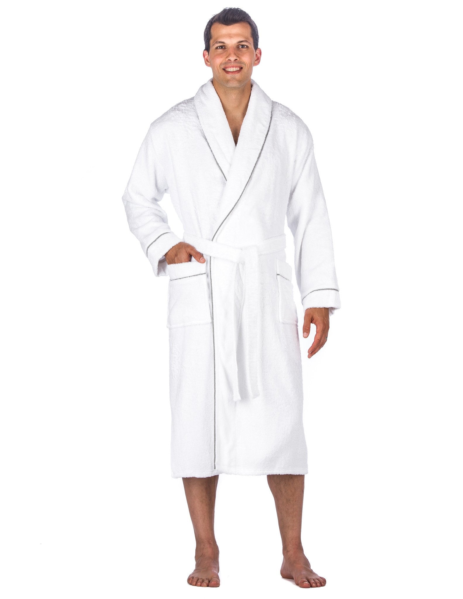 Noble Mount Men's 100% Cotton Terry Bathrobe