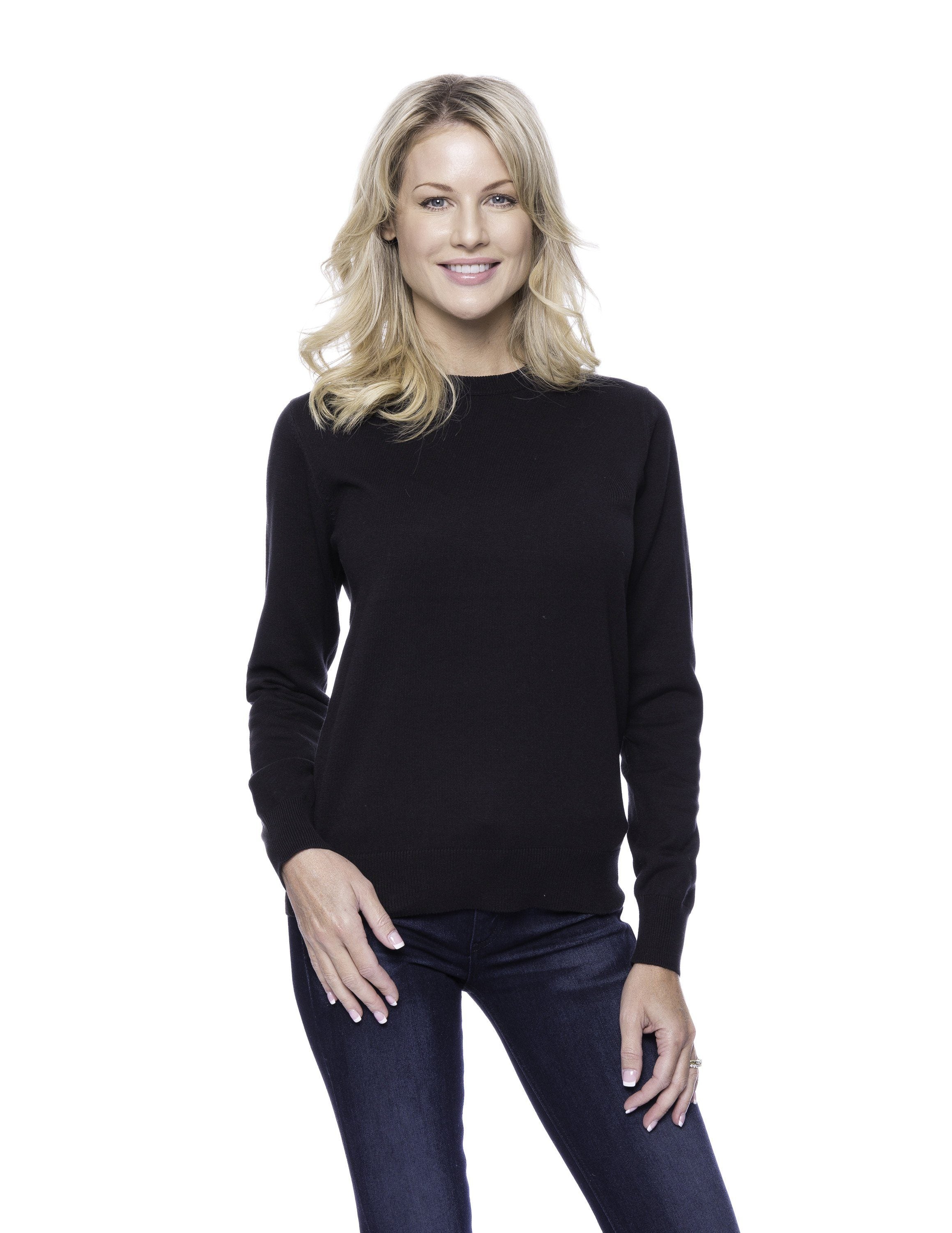 Women's Premium 100% Cotton Crew Neck Sweater – Noble Mount