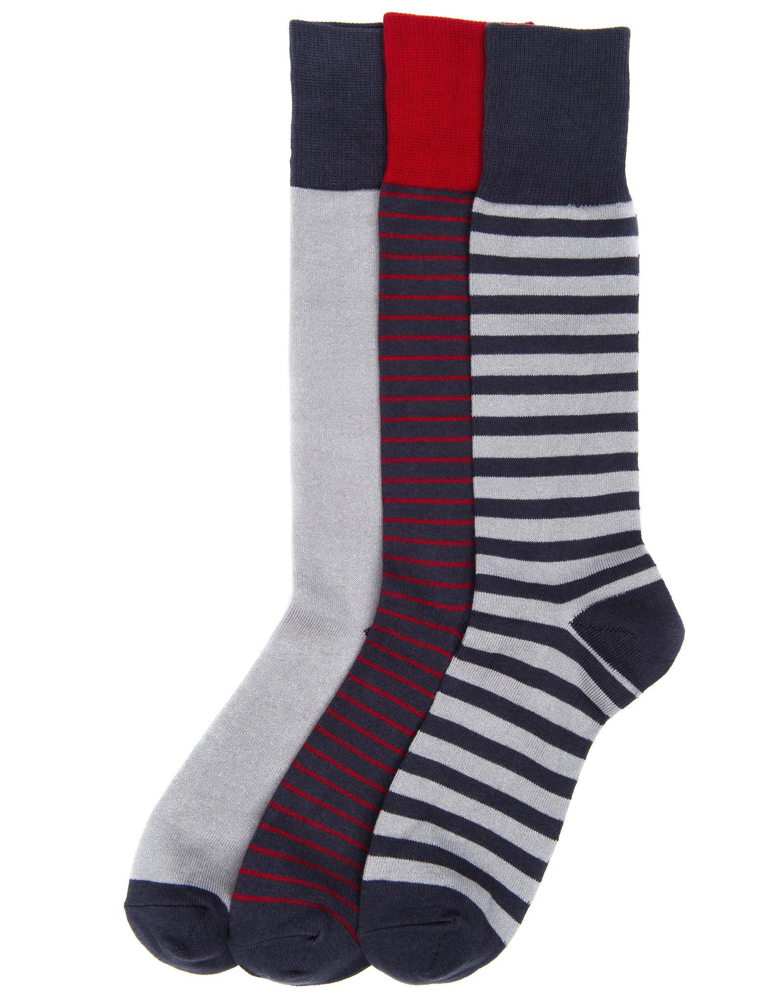 Noble Mount Men's Combed Cotton Dress Socks 3-Pack