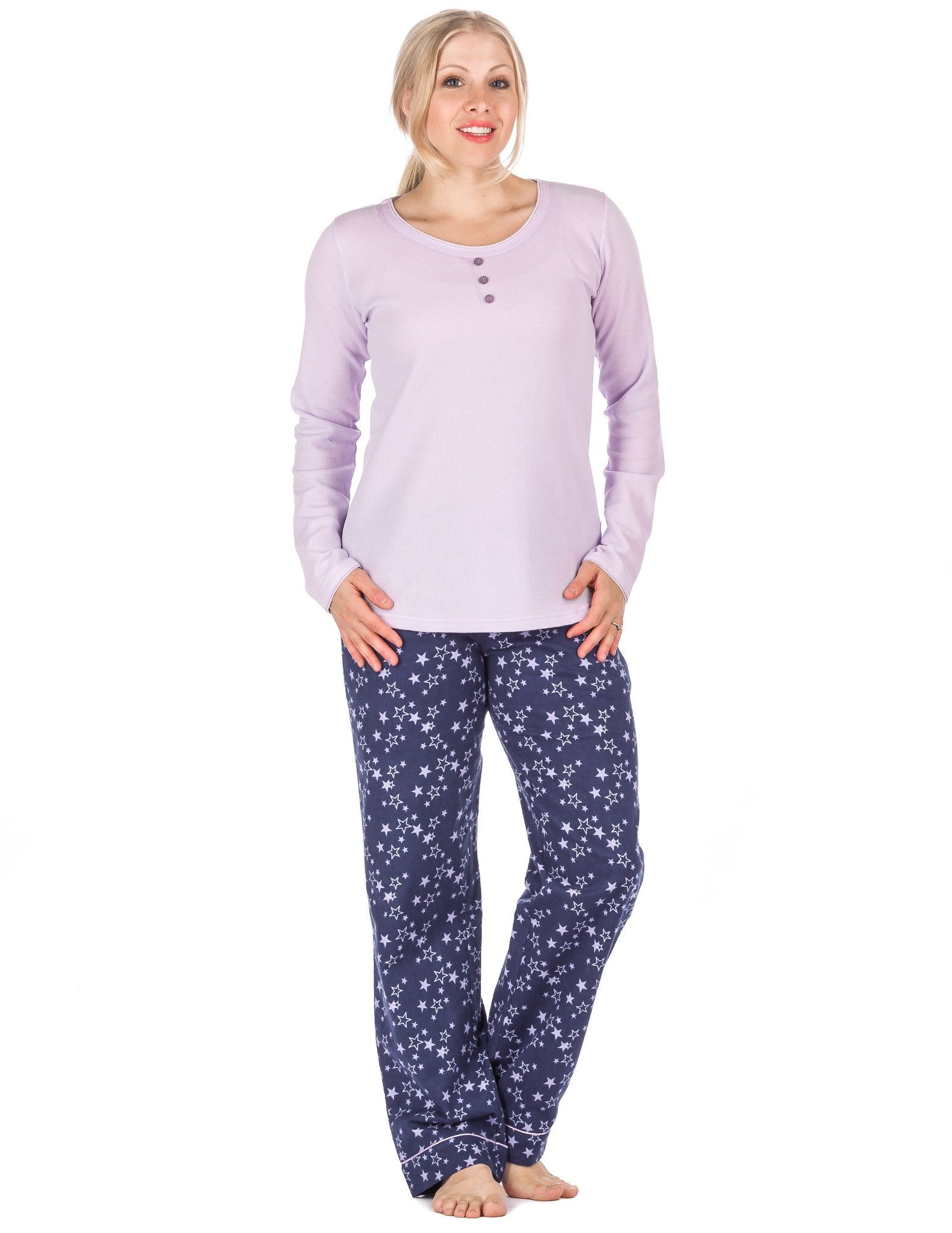 Womens Premium 100% Cotton Flannel Loungewear Set - Relaxed Fit – Noble ...