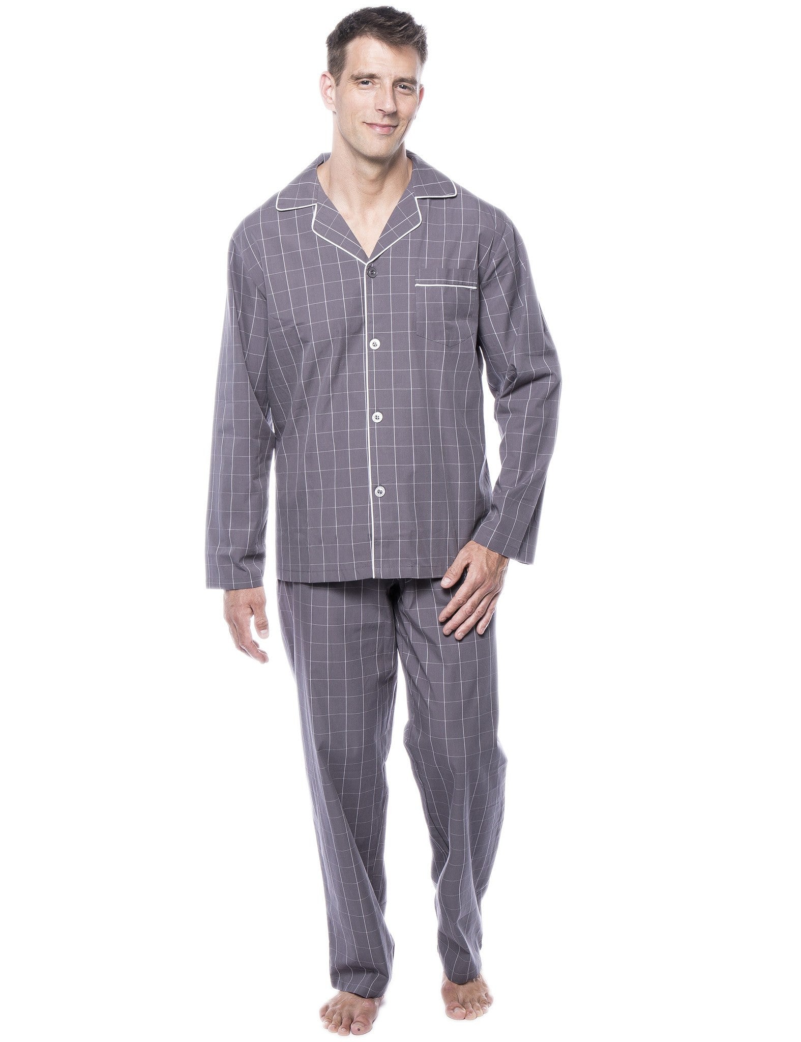 Men's 100% Woven Cotton Pajama Sleepwear Set – Noble Mount