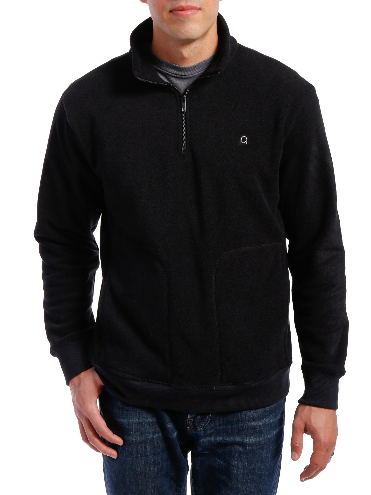 fleece half zip pullover