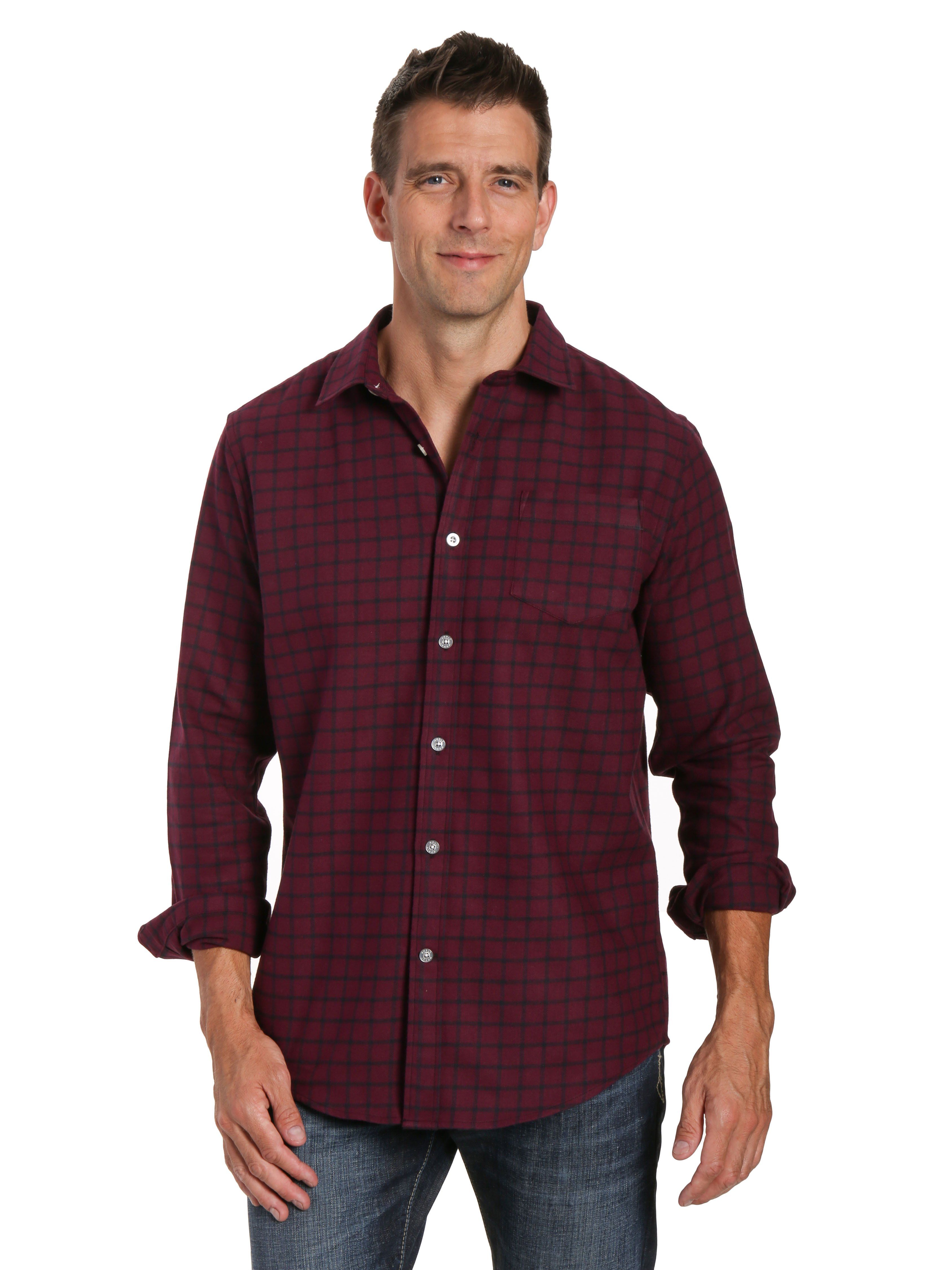 Mens 100 Cotton  Flannel  Shirt  Regular Fit Noble Mount